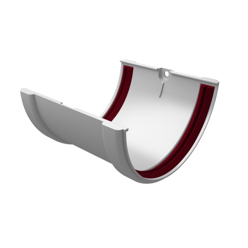 Соединитель желобов ПВХ Grand Line Белый (RAL 9003)